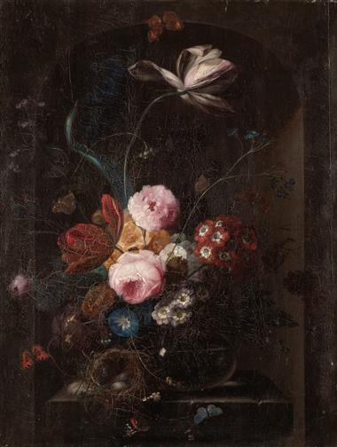 Still-life with Flowers and Moths 