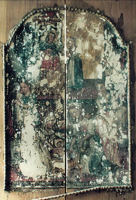 Icon "Nativity of the Virgin", 18 c. before restoration